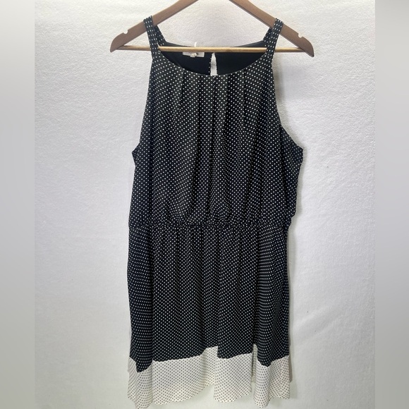 Maurices polka Dot Dress Womens 1 Plus Size Stretch Cute Flowy Summer 1885 - Picture 1 of 8